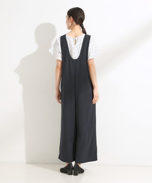 SHOO・LA・RUE（シューラルー）の「【前後2WAY/洗える】さらっと着られるサロペット（サロペット/オーバーオール・レディース・ネイビー/ダークブラウン/ブラック・04/03/02/01）」の10枚目の写真