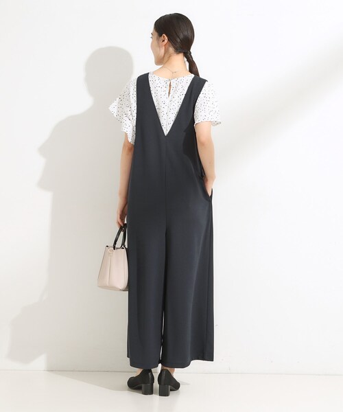 SHOO・LA・RUE（シューラルー）の「【前後2WAY/洗える】さらっと着られるサロペット（サロペット/オーバーオール・レディース・ネイビー/ダークブラウン/ブラック・04/03/02/01）」の12枚目の写真