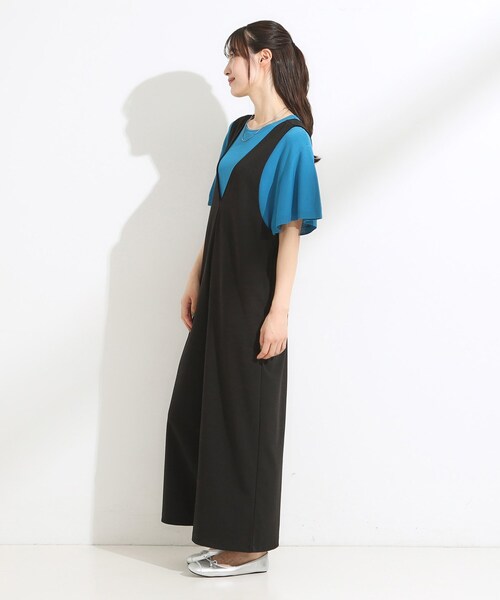 SHOO・LA・RUE（シューラルー）の「【前後2WAY/洗える】さらっと着られるサロペット（サロペット/オーバーオール・レディース・ネイビー/ダークブラウン/ブラック・04/03/02/01）」の16枚目の写真