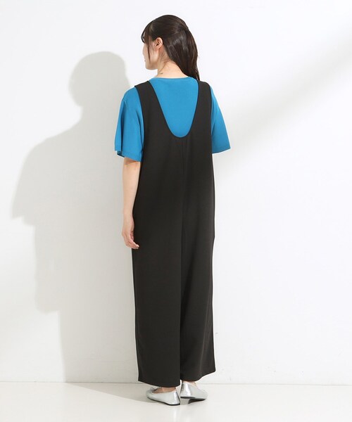 SHOO・LA・RUE（シューラルー）の「【前後2WAY/洗える】さらっと着られるサロペット（サロペット/オーバーオール・レディース・ネイビー/ダークブラウン/ブラック・04/03/02/01）」の17枚目の写真