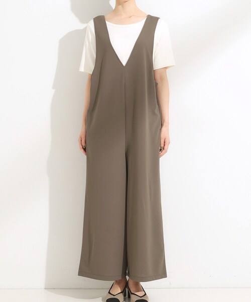 SHOO・LA・RUE（シューラルー）の「【前後2WAY/洗える】さらっと着られるサロペット（サロペット/オーバーオール・レディース・ネイビー/ダークブラウン/ブラック・04/03/02/01）」の21枚目の写真