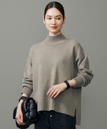 ウールカシミヤブレンドスパンコールハイネック ニット