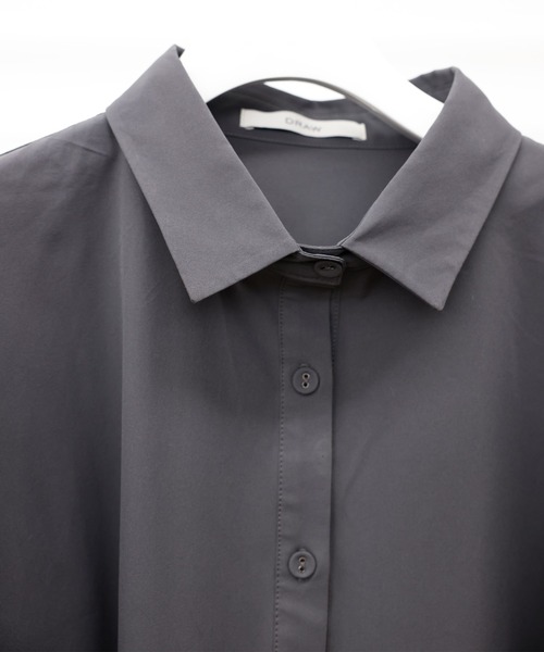 DRAW(ドロー)の「DRAW(ドロー) / ロング シャツ ワンピース(シャツワンピース・レディース・ブラック/カーキ/グレー・MEDIUM/LARGE)」の6枚目の写真