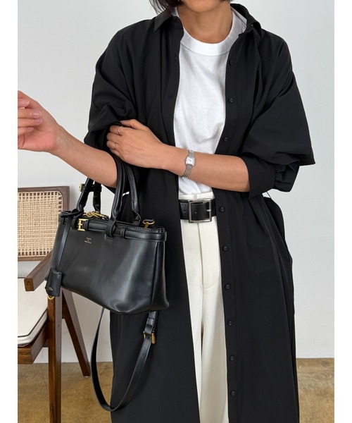 DRAW(ドロー)の「DRAW(ドロー) / ロング シャツ ワンピース(シャツワンピース・レディース・ブラック/カーキ/グレー・MEDIUM/LARGE)」の22枚目の写真