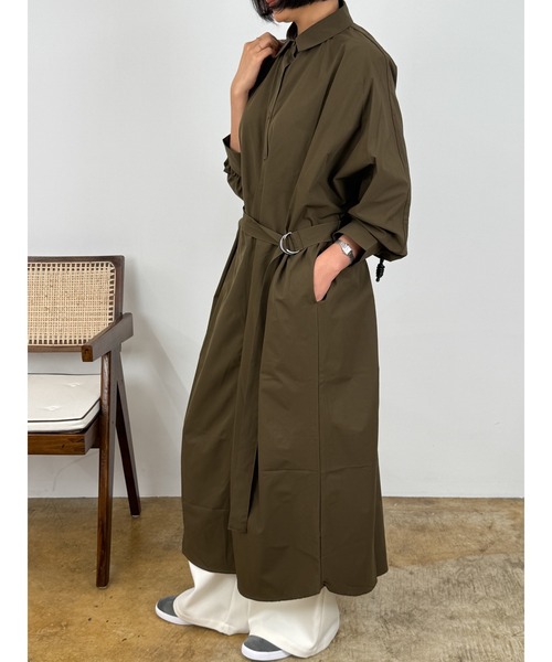 DRAW(ドロー)の「DRAW(ドロー) / ロング シャツ ワンピース(シャツワンピース・レディース・ブラック/カーキ/グレー・MEDIUM/LARGE)」の11枚目の写真