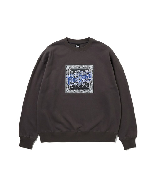 FIRST DOWN（ファーストダウン）の「プリント クルー スウェット（スウェット・メンズ・グリーン/チャコール/グレー・L/M/XL）」の22枚目の写真