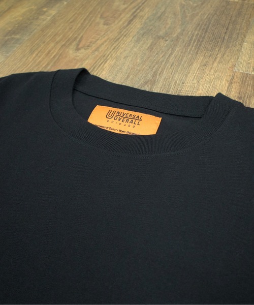 UNIVERSAL OVERALL（ユニバーサルオーバーオール）の「BLANK SHORTSLEEVE TEE / 無地TEEシャツ　/　Tシャツ（Tシャツ/カットソー・メンズ・ブラック/ホワイト・MEDIUM/LARGE/X-LARGE）」の3枚目の写真