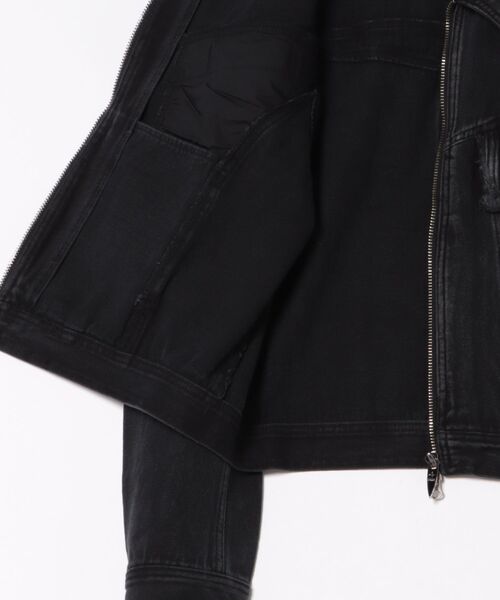 BLR/ビーエルアール/Dyed Curved Line Denim Trucker Jacket