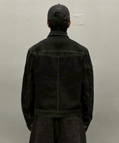 BLR/ビーエルアール/Dyed Curved Line Denim Trucker Jacket
