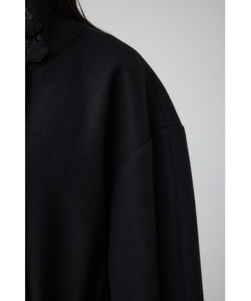 AZUL by moussy(アズールバイマウジー)の「B-HEAT スタンドカラージップロングコート(ステンカラーコート・レディース・杢グレー/ブラック・SMALL/MEDIUM)」の11枚目の写真