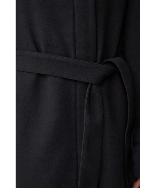 AZUL by moussy(アズールバイマウジー)の「B-HEAT スタンドカラージップロングコート(ステンカラーコート・レディース・杢グレー/ブラック・SMALL/MEDIUM)」の12枚目の写真