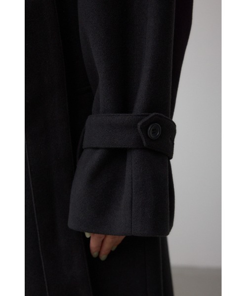 AZUL by moussy(アズールバイマウジー)の「B-HEAT スタンドカラージップロングコート(ステンカラーコート・レディース・杢グレー/ブラック・SMALL/MEDIUM)」の13枚目の写真