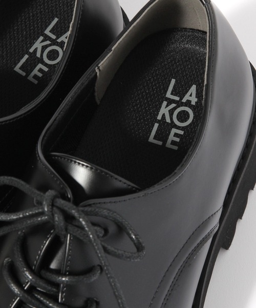 LAKOLE（ラコレ）の「タンクソールプレーントゥSS / 584697（ドレスシューズ・メンズ・ブラック・MEDIUM/LARGE）」の10枚目の写真