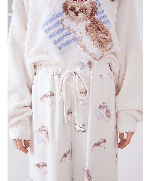 セール】シーズー柄ロングパンツ（ルームウェア/パジャマ）｜gelato