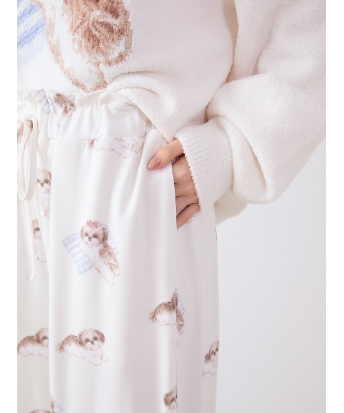 セール】シーズー柄ロングパンツ（ルームウェア/パジャマ）｜gelato