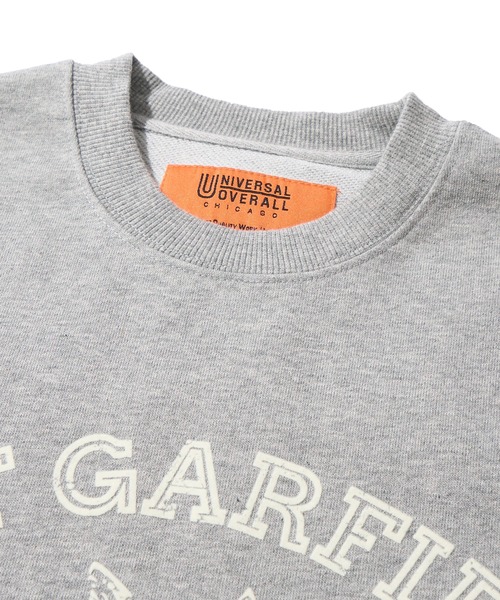 UNIVERSAL OVERALL（ユニバーサルオーバーオール）の「【UNIVERSAL OVERALL】CVC FLEECE GRAPHIC PRINT SWEAT PULLOVER / CVC裏毛 グラフィックプリント スウェットプルオーバー（スウェット・メンズ・ブラック/グレー/ミント・SMALL/MEDIUM/LARGE/X-LARGE）」の10枚目の写真