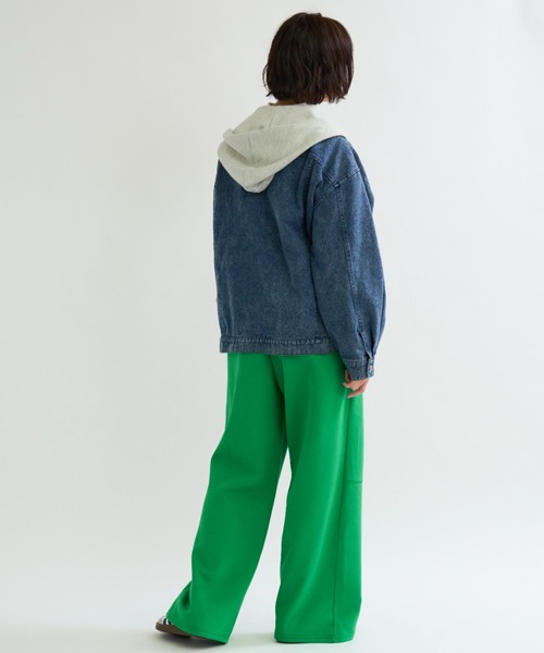 A.D.C.L.（エーディーシーエル）の「フード付き オーバーサイズ ビックシルエット デニムジャケット（Gジャン）（デニムジャケット・レディース・ブルー/ネイビー・M/L）」の8枚目の写真