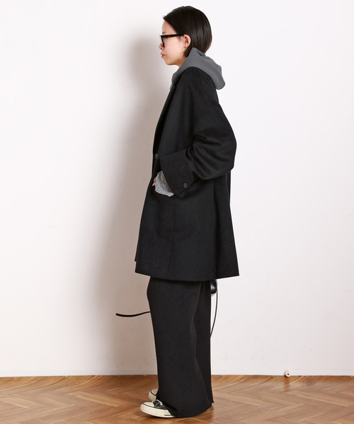 AP STUDIO（エーピーストゥディオ）の「エラスティックパンツ（スラックス・レディース・ブラック/アイボリー・34/36/38）」の12枚目の写真