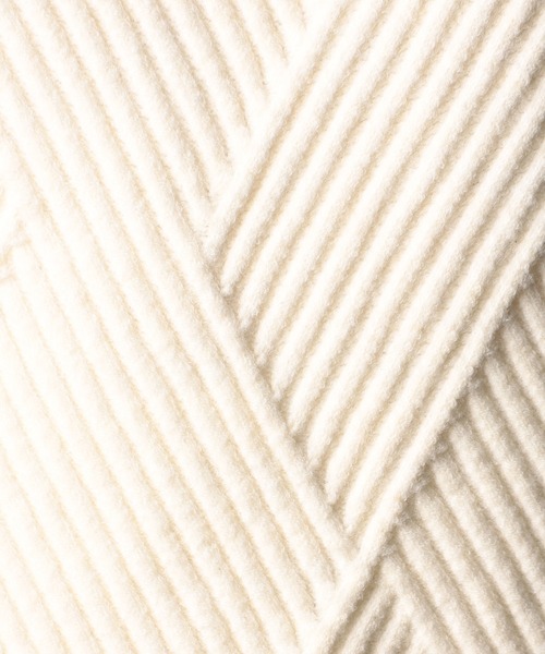 NICOLE CLUB FOR MEN(ニコルクラブフォーメン)の「ビッグバスケットジャカード タートルネックニット(Tシャツ/カットソー・メンズ・ネイビー/ブラック/オフホワイト/チャコールグレー・MEDIUM/LARGE/X-LARGE)」の16枚目の写真