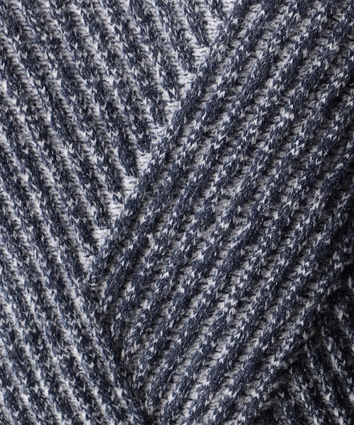 NICOLE CLUB FOR MEN(ニコルクラブフォーメン)の「ビッグバスケットジャカード タートルネックニット(Tシャツ/カットソー・メンズ・ネイビー/ブラック/オフホワイト/チャコールグレー・MEDIUM/LARGE/X-LARGE)」の19枚目の写真