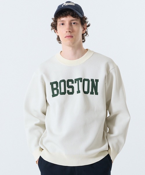 coca（coca）（コカ）の「ポリウーリーニットロゴトップス（ニット/セーター・メンズ・アイボリー/ブラック/ネイビー/ダークブラウン・XL/M/L）」の2枚目の写真