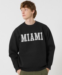 ポリウーリーニットロゴトップス