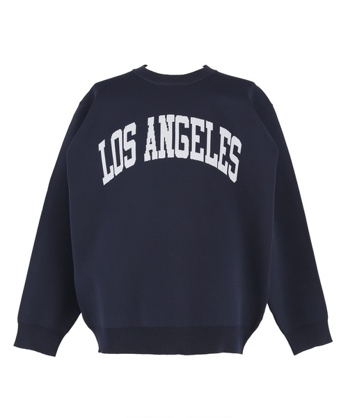 新品未使用　CHERVO ロゴ入りセーター サイズ48 ホワイト/ネイビー coca セーター ニット メンズ イニシャルロゴニットトレーナー