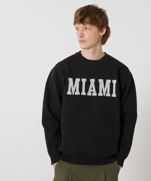 coca（coca）（コカ）の「ポリウーリーニットロゴトップス（ニット/セーター・メンズ・アイボリー/ブラック/ネイビー/ダークブラウン・XL/M/L）」の9枚目の写真