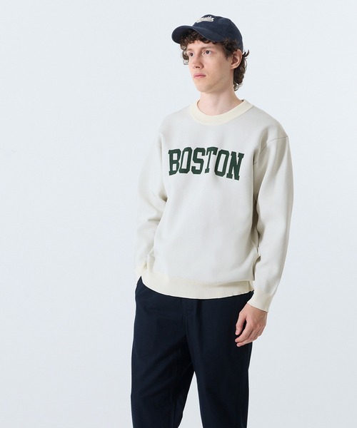 coca（coca）（コカ）の「ポリウーリーニットロゴトップス（ニット/セーター・メンズ・アイボリー/ブラック/ネイビー/ダークブラウン・XL/M/L）」の17枚目の写真