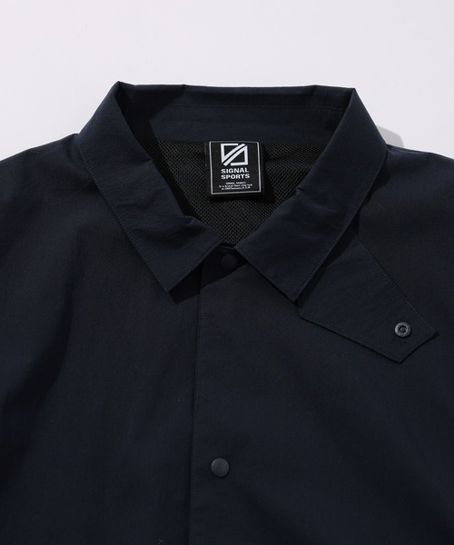 SIGNAL SPORTS（シグナルスポーツ）の「【SIGNAL SPORTS】nylon coach jacket/ナイロンコーチジャケット（ナイロンジャケット・メンズ・ネイビー/ダークグレー・LARGE/MEDIUM）」の4枚目の写真