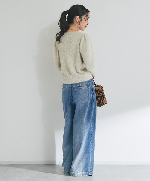 La boutique BonBon（ラブティックボンボン）の「【最強モテニット】お花スパンコールラメフェザーニット（ニット/セーター・レディース・グレイッシュベージュ/ピンク/オフホワイト・FREE）」の20枚目の写真