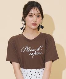 ドロップショルダーロゴTシャツ