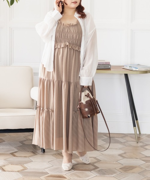 CLETTE(クレット)の「CLETTEオリジナルシアーシャツ(シャツ/ブラウス・レディース・チャコールグレー/グレー/ブルー/オフホワイト・4L/3L/LL)」の7枚目の写真
