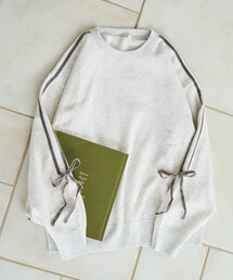 FREAK'S STORE（フリークスストア）の「限定展開　ベロア リボン ライン 裏起毛 スウェット プルオーバー（スウェット）」