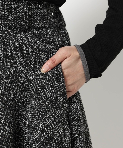 ラメツイードイレヘムスカート(HARE)