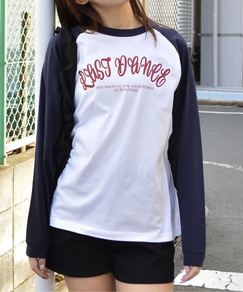 DOUBLE STEAL(ダブルスティール)の「LAST DANCE ラグランロンT(Tシャツ/カットソー・メンズ・ブラック/グリーン/ネイビー・MEDIUM/LARGE)」の7枚目の写真