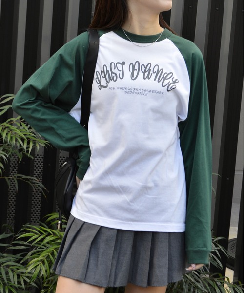 DOUBLE STEAL(ダブルスティール)の「LAST DANCE ラグランロンT(Tシャツ/カットソー・メンズ・ブラック/グリーン/ネイビー・MEDIUM/LARGE)」の13枚目の写真