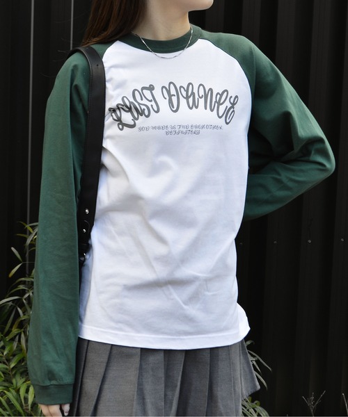 DOUBLE STEAL(ダブルスティール)の「LAST DANCE ラグランロンT(Tシャツ/カットソー・メンズ・ブラック/グリーン/ネイビー・MEDIUM/LARGE)」の14枚目の写真