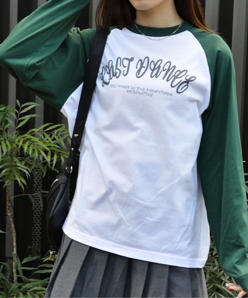 DOUBLE STEAL(ダブルスティール)の「LAST DANCE ラグランロンT(Tシャツ/カットソー・メンズ・ブラック/グリーン/ネイビー・MEDIUM/LARGE)」の15枚目の写真