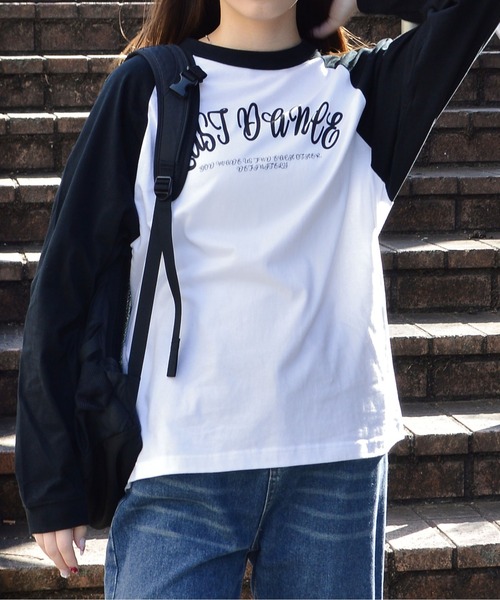 DOUBLE STEAL(ダブルスティール)の「LAST DANCE ラグランロンT(Tシャツ/カットソー・メンズ・ブラック/グリーン/ネイビー・MEDIUM/LARGE)」の20枚目の写真