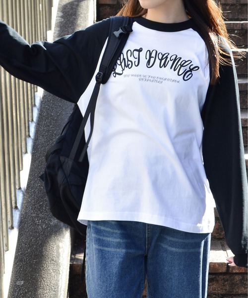 DOUBLE STEAL(ダブルスティール)の「LAST DANCE ラグランロンT(Tシャツ/カットソー・メンズ・ブラック/グリーン/ネイビー・MEDIUM/LARGE)」の21枚目の写真