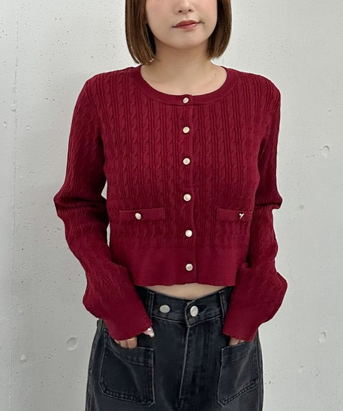 セール】細ケーブルニットカーディガン（カーディガン/ボレロ