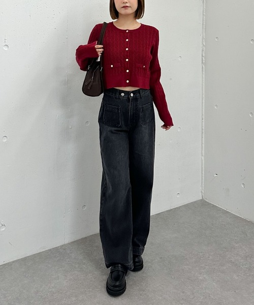 細ケーブルニットカーディガン（カーディガン/ボレロ）｜archives