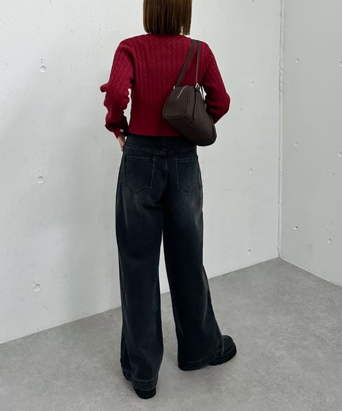 archives（アルシーヴ）の「細ケーブルニットカーディガン（カーディガン/ボレロ・レディース・ブラウン/グリーン/ワインレッド/アイボリー/グレー・MEDIUM）」の13枚目の写真