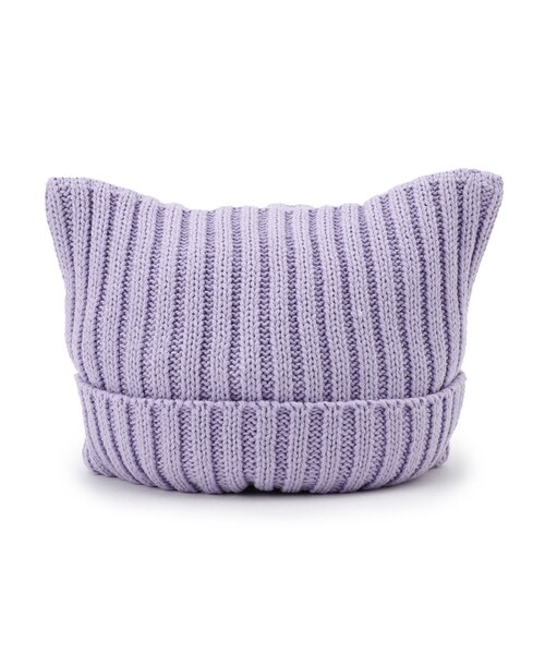 SHOO・LA・RUE（シューラルー）の「ネコ耳ワッチ（ニットキャップ/ビーニー・キッズ・ブラック/ライトパープル/ピンク系・99）」の6枚目の写真