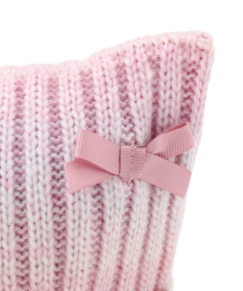 SHOO・LA・RUE（シューラルー）の「ネコ耳ワッチ（ニットキャップ/ビーニー・キッズ・ブラック/ライトパープル/ピンク系・99）」の9枚目の写真