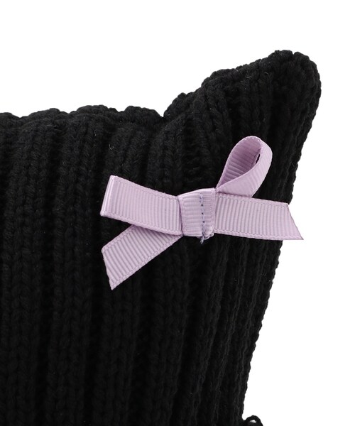 SHOO・LA・RUE（シューラルー）の「ネコ耳ワッチ（ニットキャップ/ビーニー・キッズ・ブラック/ライトパープル/ピンク系・99）」の10枚目の写真
