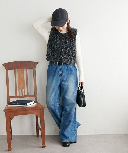 DISCOAT（ディスコート）の「スクエアロゴ同色刺繍CAP（キャップ・レディース・ベージュ/ブラック・FREE）」の13枚目の写真