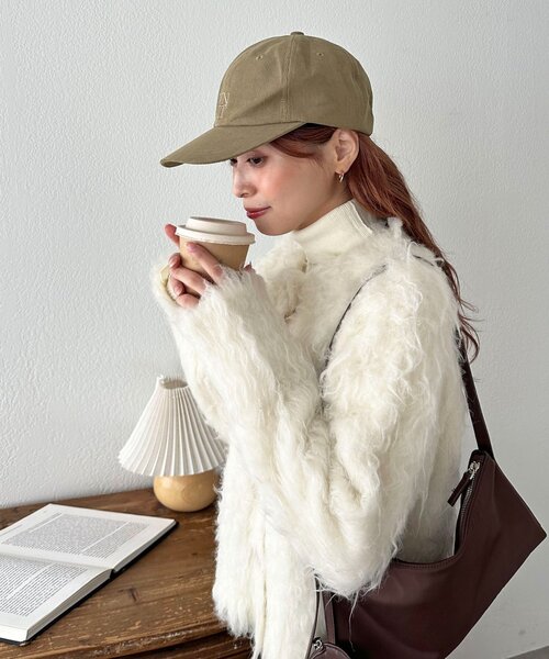 DISCOAT（ディスコート）の「スクエアロゴ同色刺繍CAP（キャップ・レディース・ベージュ/ブラック・FREE）」の19枚目の写真