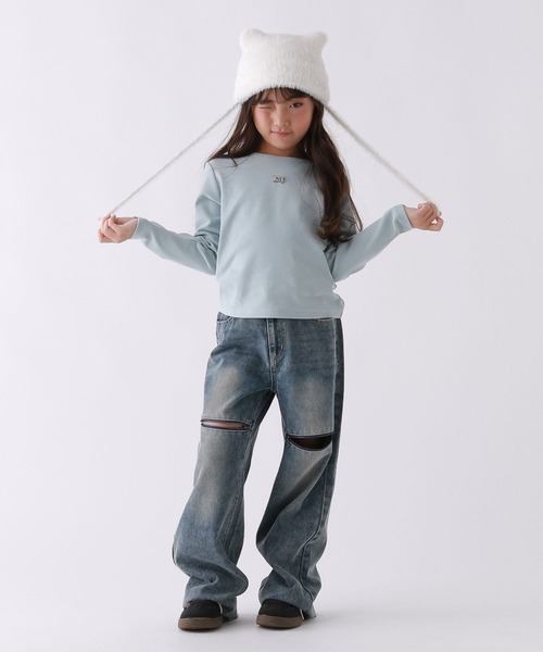 repipi armario（レピピ アルマリオ）の「【10C REPIPI】10CプレートロングTシャツ（Tシャツ/カットソー・キッズ・ブルー系その他/ピンク系その他/ブラック系その他/ホワイト・120cm/110cm/130cm）」の17枚目の写真